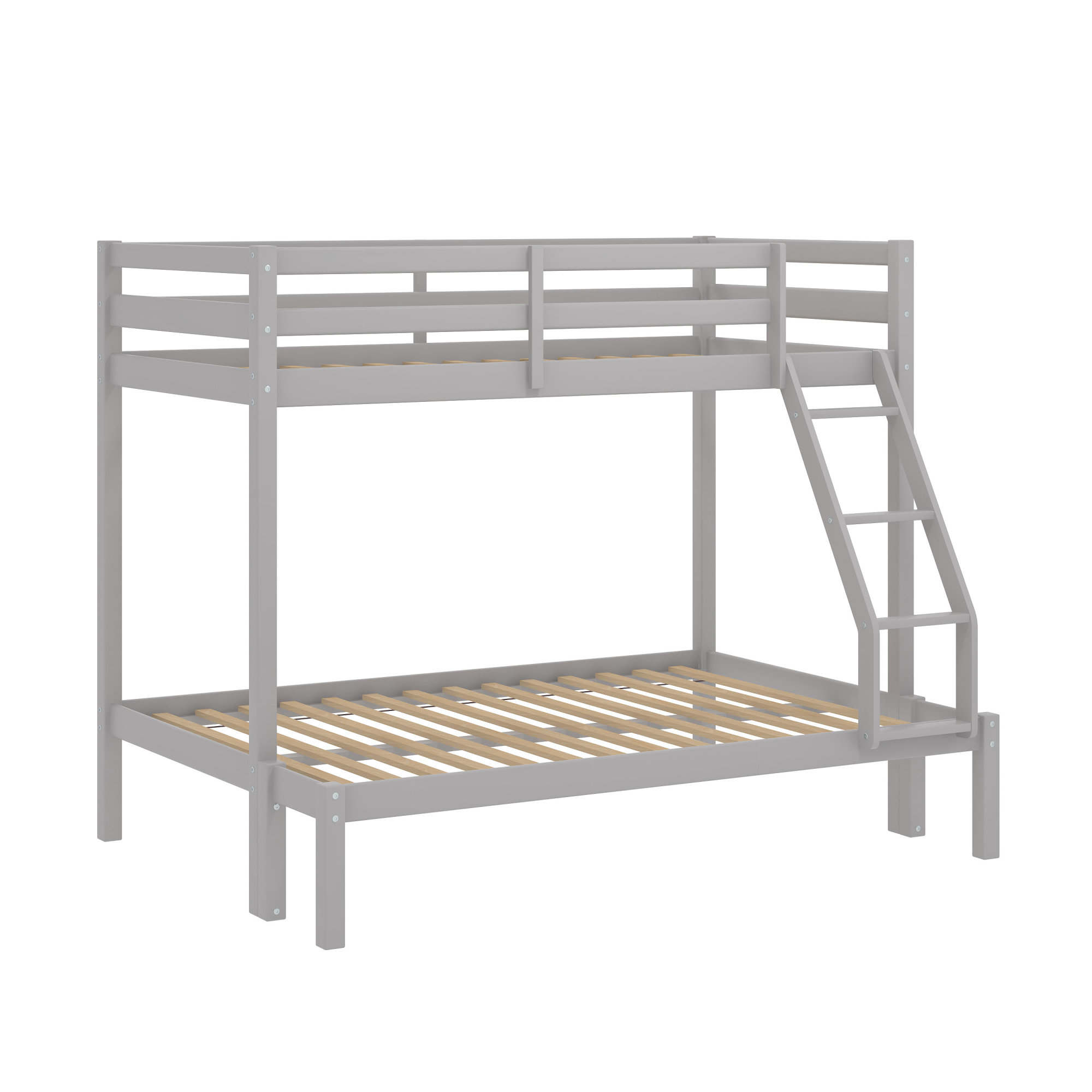 Campbell Wood Twin over Full Convertible Bunk Bed, Gray