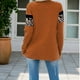 thumbnail image 5 of Top casual de leopardo empalmado de manga larga con cuello en O para mujer Pompotops  gfhjh16304, 5 of 5