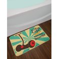 thumbnail image 2 of Vintage Bath Mat, Segway Electric Scooter Icon on Foreground of Pop Art Style Stripe Urban Transport, Non-Slip Plush Mat Bathroom Kitchen Laundry Room Decor, 29.5 X 17.5 Inches, Multicolor, Ambesonne, 2 of 2