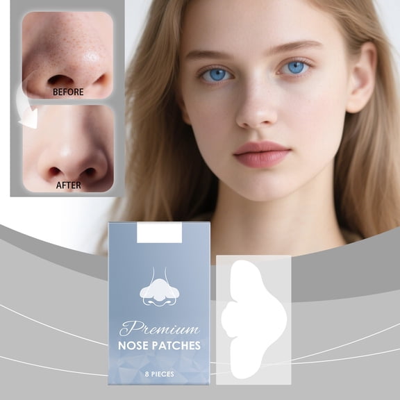 Cevemin 8 Pcs Pore Cleansing Nasal Strips - Deep Cleansing Nose Patches for Blackhead Removal and Smooth Skin, Suitable for All Skin Types, Facial Care Essentials