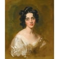 thumbnail image 2 of Sir Thomas Lawrence 12x14 Black Ornate Wood Framed Double Matted Museum Art Print Titled: Portrait of Lady Georgina North, 2 of 5