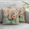 thumbnail image 3 of PHYHOO Spring Pillow Covers Pink Flower Floral Bless This Home Green Farmhouse Decorative Throw Pillows Cases Outdoor Decor for Couch Sofa, 3 of 5