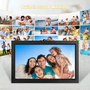 GCZ 15.6 inch Large WIFI Digital Photo Frame with 1080P IPS Full HD Touchscreen Share Photos and Videos Instantly via FRAMEO App, SD Card USB Support