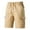 Khaki, variant on BiZtdJrK Men Cotton Work Shorts Drawstring Waisted Casual Cargo Shorts Comfy Breathable Summer Beach Shorts with Multi Pockets on sale prime Navy L