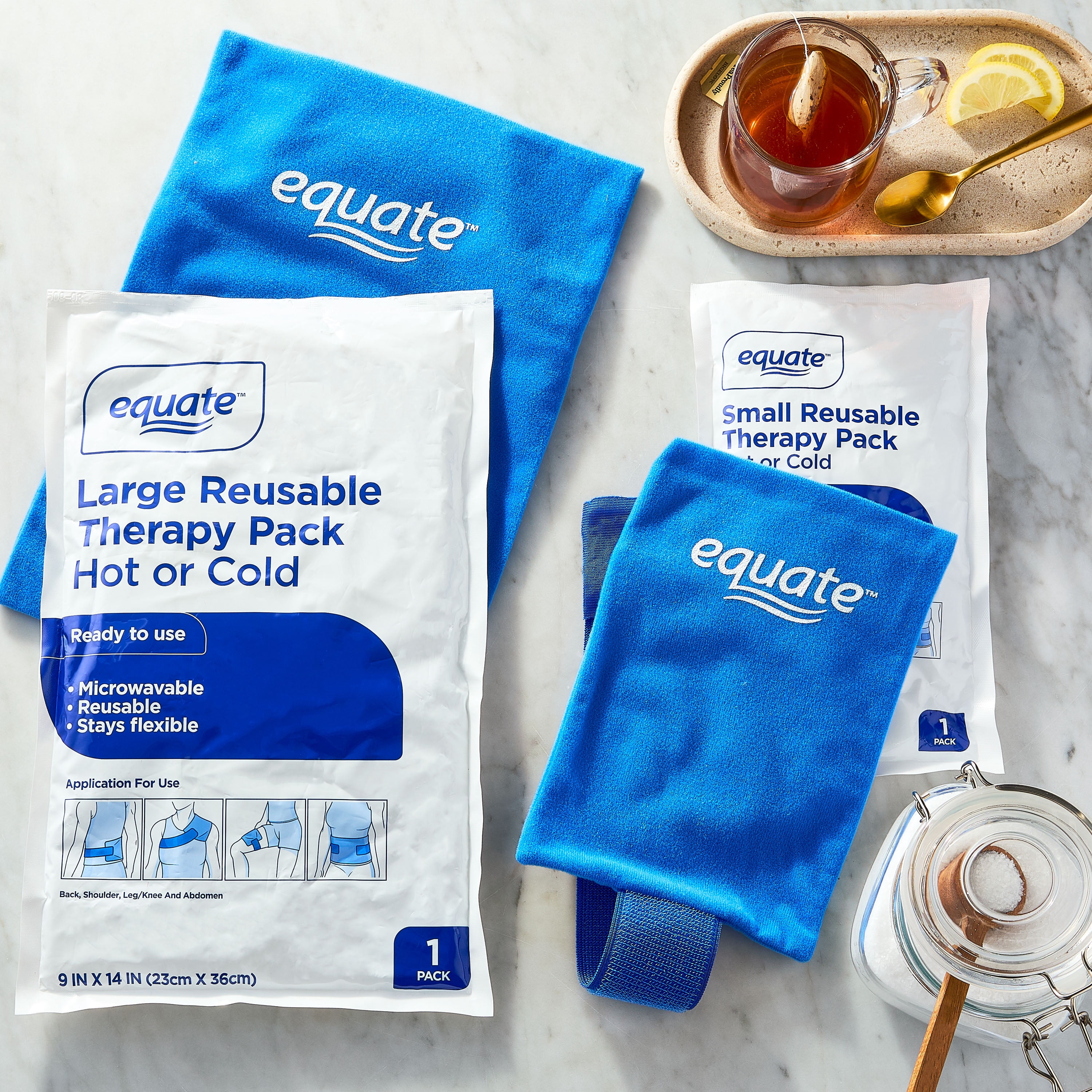 Equate Hot and Cold Therapy Combo Packs, 2 Count, Large and Small Sizes