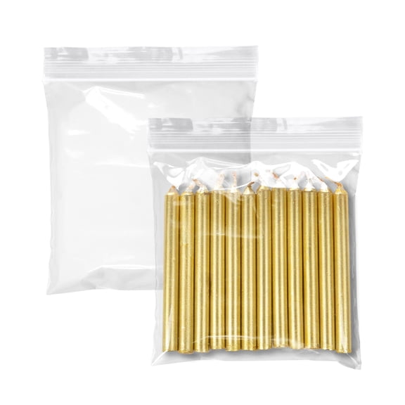 Clear Plastic Reclosable Zipper Bags, 2 Mil Jewelry Pouch, 1000 Count, 4 x 4 in