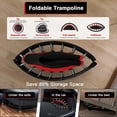 thumbnail image 4 of PRIJESSE Foldable Mini Trampoline,40" Rebounder Trampoline for Adults & Kids 440lbs Capacity with T-Shaped Adjustable Bar, Indoor Fitness Workout Exercise Equipment, 4 of 5