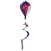 In The Breeze 1013 — Patriot Hot Air Balloon — Vibrant Red, White & Blue Wind Spinner — Patriotic Outdoor Decoration