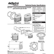 Deflect-O Deflecto Gvhaw4 Supurr Guard Louvered Vent Hood VENGVHAW4