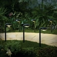 Mainstays Solar Powered Modern Black LED Landscape Down Path Light, 5
