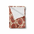 thumbnail image 2 of Coral Soft Flannel Fleece Throw Blanket, Nostalgic Pattern with Gerbera Remembering the Freshness of Summer, Cozy Plush for Indoor and Outdoor Use, 60" x 80", Dark Coral Vermilion, by Ambesonne, 2 of 6