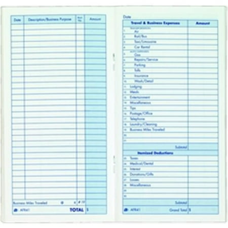 adams afr41 expense record book 3 25 in x 6 25 in walmart com