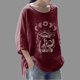 thumbnail image 2 of Camiseta holgada de manga 3/4 con cuello redondo y estampado a la moda para mujer Fridja  fjkfkj3336, 2 of 5