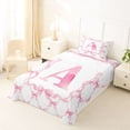 thumbnail image 5 of Erosebridal Cute Coquette Bowknot Twin Sheet Sets,Girls Pink A Alphabet Letter Bedding For Kids 3-Piece, 5 of 6