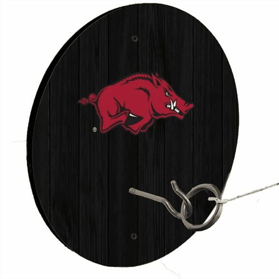 University of Arkansas Black Ring Toss Lawn Game