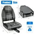 thumbnail image 3 of Costway High Back Folding Boat Seats with Black Grey Sponge Cushion & Flexible Hinges, 3 of 9