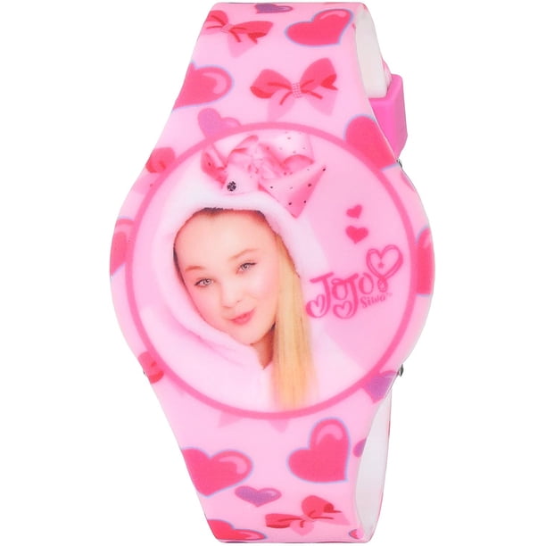 JoJo Siwa Reloj de Cuarzo para Niñas con Correa de Caucho, Rosa, 25 (Modelo: JOJ4011) Accutime Accutime