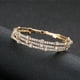 thumbnail image 3 of Tres capas de diamantes de imitación pulseras brazalete de joyería ajustable pulsera de novia para las mujeres, 3 of 5