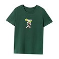 thumbnail image 3 of Camiseta de verano con cuello redondo para mujer, camisetas de verano para mochilero, compras y vacaciones L, 3 of 7