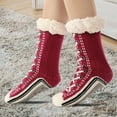 thumbnail image 6 of Fasiaou Slipper Socks for Women/Men Fuzzy Non Slip Winter Thick Warm Soft Cozy Fleece Lining Home Socks with Grippers, 6 of 7