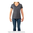 thumbnail image 4 of Playera Fruit Of The Loom para Mujer, Cuello V Manga Corta Gris Obscuro Jaspe Talla  EG, 4 of 4