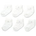 thumbnail image 2 of Polo Ralph Lauren Girls Crew Socks Polo Player & Gripper Bottoms White 6-12M, 2 of 2