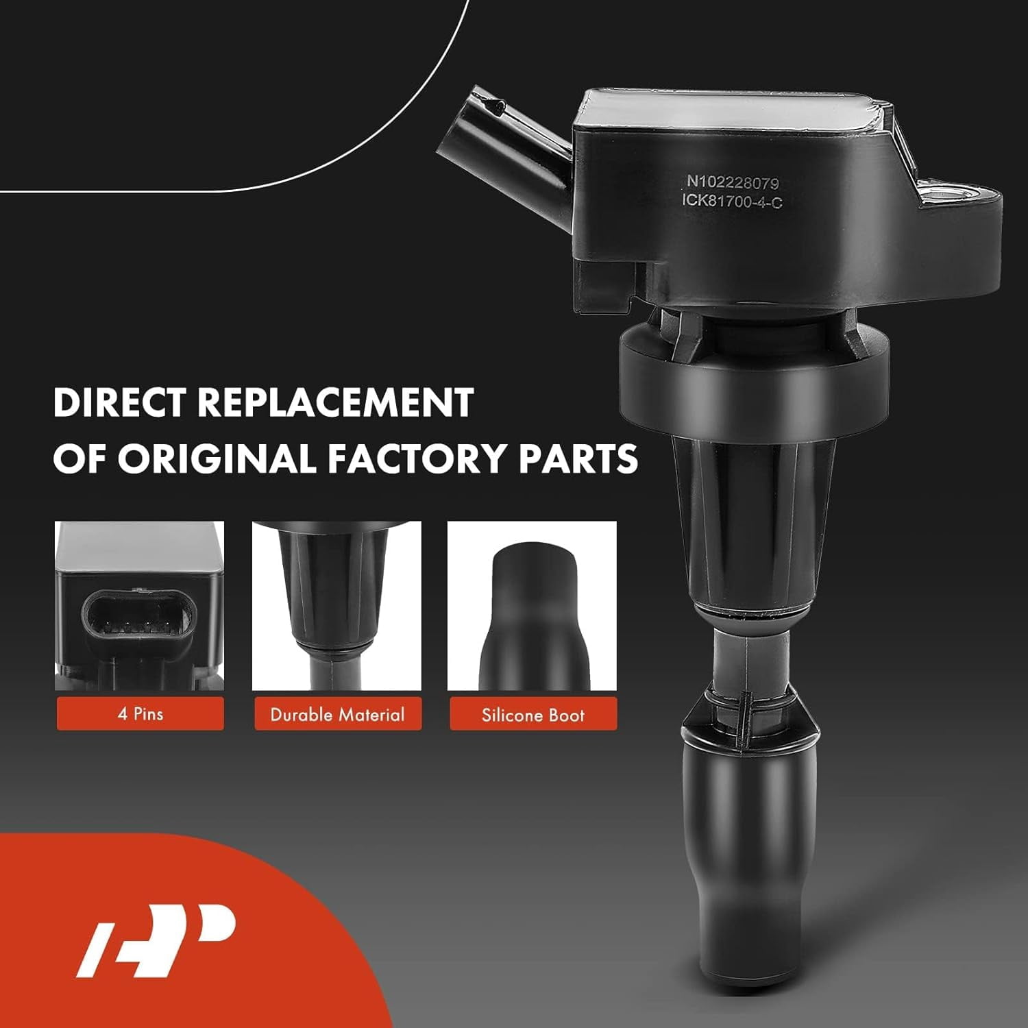 A-Premium Ignition Coils and Spark Plugs Kits Compatible with Hyundai Elantra 2017-2020, Sonata 2015-2019, Tucson 2016-2018, Kona & Kia Soul 2017-2019, Optima 2016-2020, Forte, Forte5 4-PC Set
