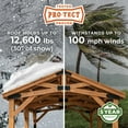 thumbnail image 5 of Backyard Discovery Norwood 20' x 12' Cedar Wood Gazebo, Galvanized Steel Roof, PowerPort, 5 of 13
