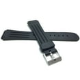 thumbnail image 2 of Bandini 20mm Black Rubber Sports Watch Band Strap, Ribbed, Stainess Steel Buckle (2 Spring Bars Included), 2 of 7