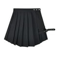 thumbnail image 2 of Taylonsss Womens Pleated Skirt High Waist A-Line Bodycon Fit Versatile Checkered Asymmetrical Hem Midi Skirt Casual Chic Outfit, 2 of 7