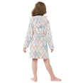 thumbnail image 7 of FORMRS Niños Bathrobe Unisex Hooded Robe Soft Plush Pajamas Sleepwear, Size 2-3T, Small Pink Pattern, 7 of 7