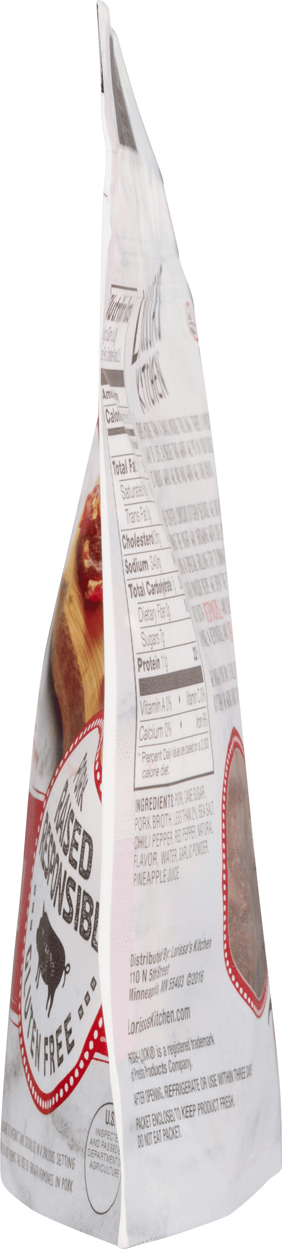 Lorissa's Kitchen Pork Jerky, Protein Snack, Sweet Chili, 2.25oz