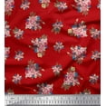 thumbnail image 1 of Soimoi Poly Georgette Fabric Leaves & Floral Printed Craft Fabric by The Yard 52 Inch Wide, 1 of 3
