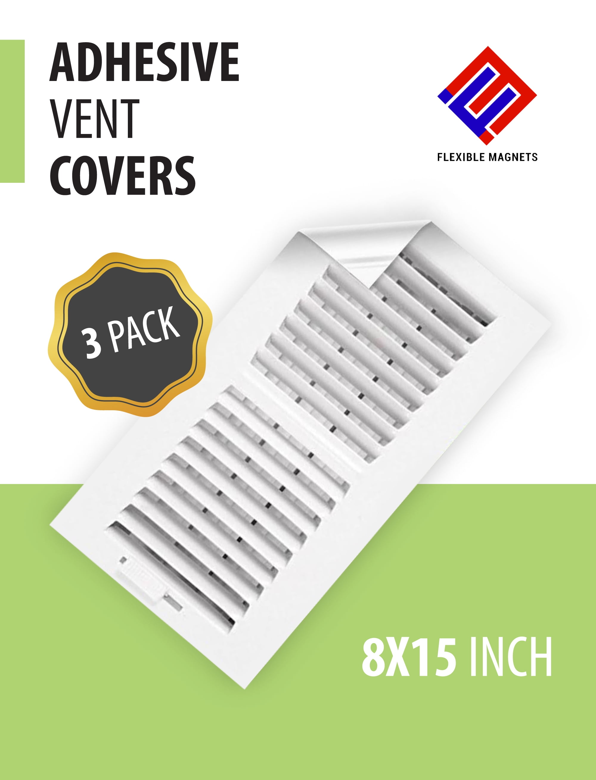 4 Pack FAMKIT Strong Magnetic Vent Covers for Ceiling and Wall Vents Compatible with All Matierials for Floor,Wall,Ceiling
