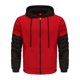 thumbnail image 1 of pstuiky camisetas de manga larga para hombre, Chaqueta con capucha y cremallera para hombre, con bloques de color y manga larga de terciopelo. camisetas de hombre l, 1 of 5