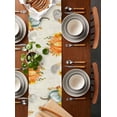 thumbnail image 5 of Fall Table Runner 13x72 Inches Long Thanksgiving Orange Pumpkin Runner for Table Sunflower Autumn Maple Leaves Table Runners Cotton Linen Dresser Scarf for Kitchen Coffee Dining Holiday Party Decor, 5 of 6