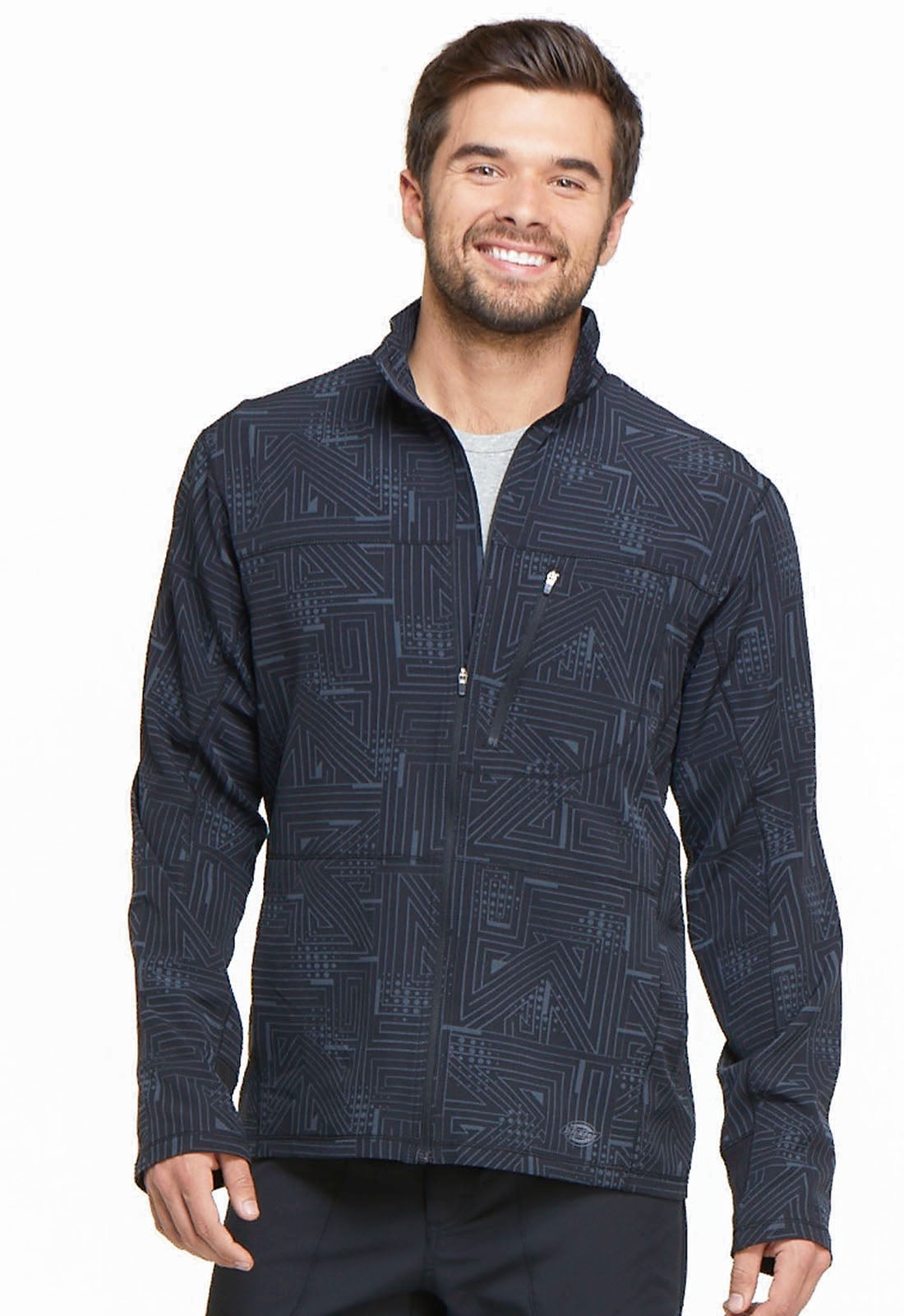Dickies Dynamix Medical Scrubs Warm Up Jacket For Men Zip Front DK307 