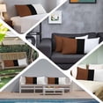 thumbnail image 6 of Brown Black White Boho Body Pillow Covers, Modern Striped Art Soft Breathable Throw Pillow Cases with Invisible Zipper, Decorative Pillowcase Pillows Protectors for Sofa Bed Couchair 20"x54", 6 of 9