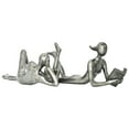 thumbnail image 5 of Adam & Friends Home Decor Man & Woman Leisure Readers Sculpture | 2-Piece | Pewter, 5 of 6
