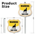 thumbnail image 2 of Beware Of Dog Shield Sign Warning Bad Dog (5 Pack) 12 inch X 12 inch Shield Shaped Commercial Grade Plastic Signs with Aluminum Mounting Stakes Weather Resistant, UV Protected for, 2 of 8