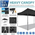 thumbnail image 5 of SANOPY 10'x30' Upgrade Pop up Canopy Tent Outdoor Easy Set-up Instant Tent Heavy Duty Commercia Wedding Party Tents, 8 Removable Sidewalls, Roller Bags, 8 Sandbags Gazebo Shelter(Black), 5 of 12