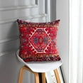 thumbnail image 2 of Throw Pillow Covers Geometric Kilim Home Decor Set of 4 Oriental Ikat Pillow Cases Decorative 18 x 18 Inches Cushion Couch Sofa Pillowcases Colorful Red Tribal, 2 of 6