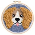 thumbnail image 1 of pitrice Punch Needle Kit DIY Kits Punch Needlework Animal Dog Neddlework Pre Embroidery for Adult Kid Starter A, 1 of 9