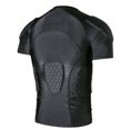 thumbnail image 3 of Chandail de Compression Rembourré pour Hommes Chandail Protecteur Protecteur de Poitrine pour Côtes pour Football Paintball Baseball, 3 of 8