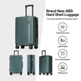 thumbnail image 2 of Ginza Travel 28" Hard Shell Checked Large Lugggage,Lightweight Travel Suitcase with Spinner Wheels,Green, 2 of 9
