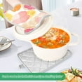thumbnail image 3 of Yayeee Pot Holders Kitchen Heat Resistant with Pocket 7"x9.8" Cotton Oven Cooking Hot Pads, Pink Floral Orange, 3 of 7