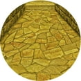 thumbnail image 1 of Ahgly Company Machine Washable Indoor Round Transitional Dark Bisque Brown Area Rugs, 8' Round, 1 of 7