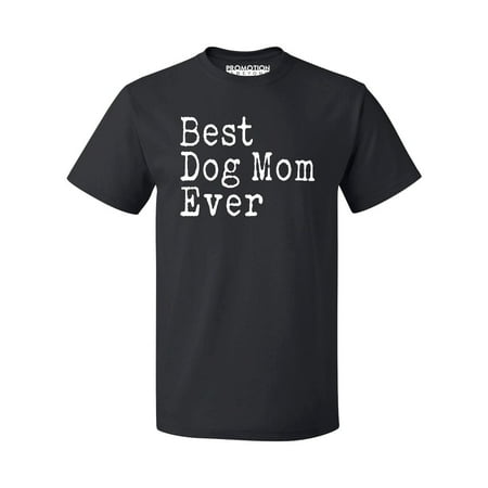 P&B Best Dog Mom Ever Men's T-shirt, Black, XL