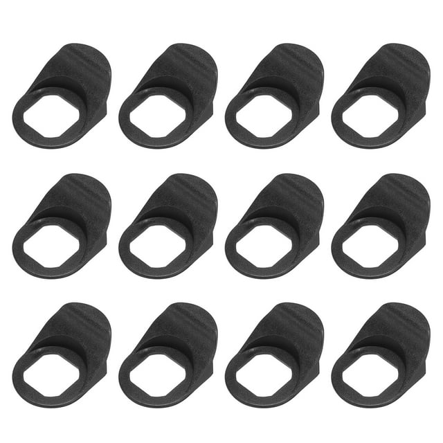 Uxcell Door Lock Dust Cover, 12Pcs Pull Panel Cam Lock Dust Cover Plastic Waterproof Caps for Cam Lock Switch Cabinet Power Cabinet Control Distribution Cabinet, Black