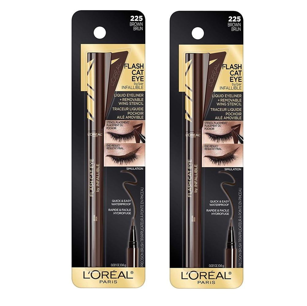 L'Oreal Paris Flash Cat Eye Infallible Liquid Eyeliner in Brown 225